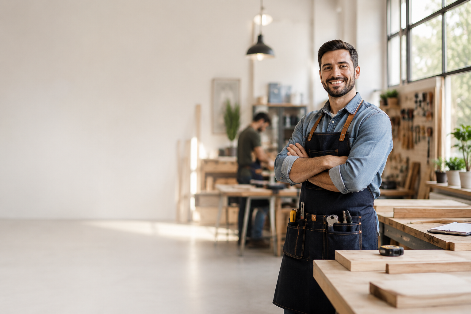 A trusted local home-service professional outside a modern home